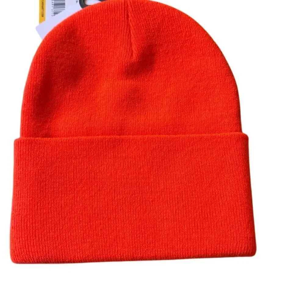 Carhartt High Visibility Orange Knit Cuffed Beanie Hat One Size  NWT